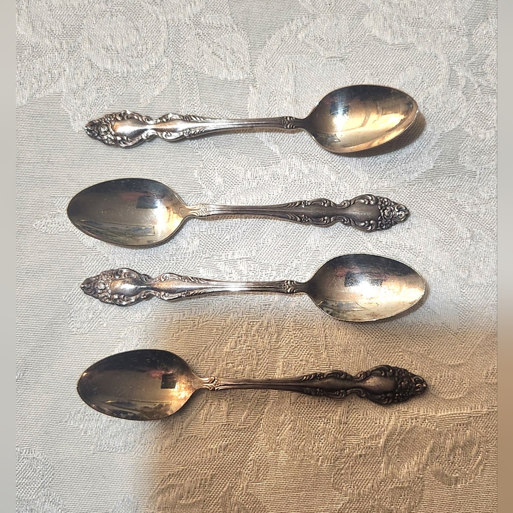 Vintage Rogers & Bros Oneida Demitasse teaspoons set of 4